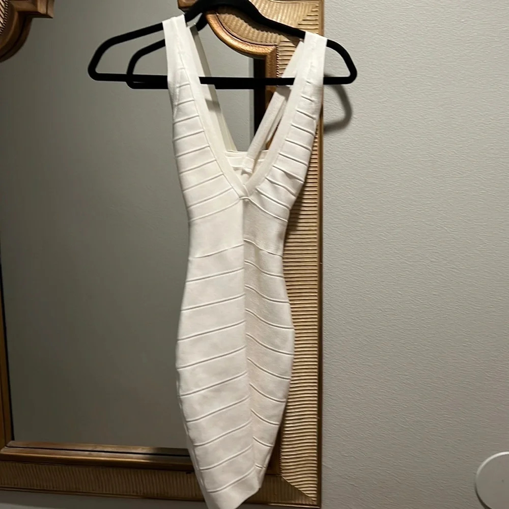 Hot Miami styles ribbed Body con mini dress